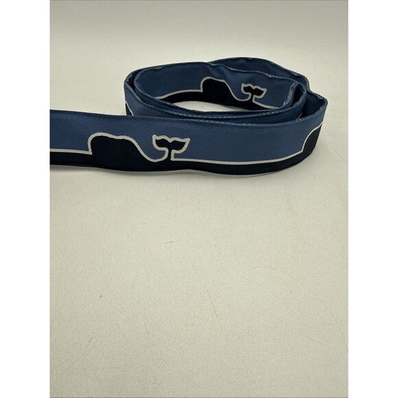 Vineyard Vines Whale Belt Sz M Fabric D Ring Style Blue White Preppy - Picture 4 of 8